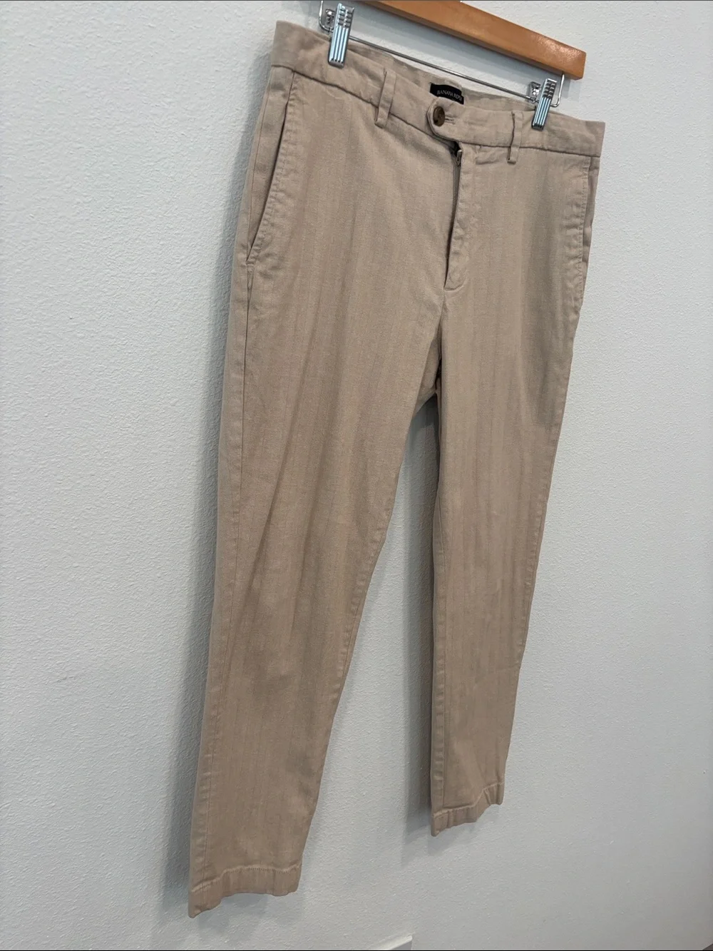 Banana Republic Men's Cotton Blend Tan Chino Pants Size 32/30